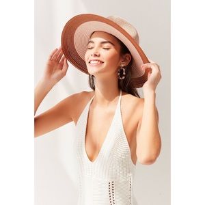 UO | Colorblocked Straw Rancher Hat